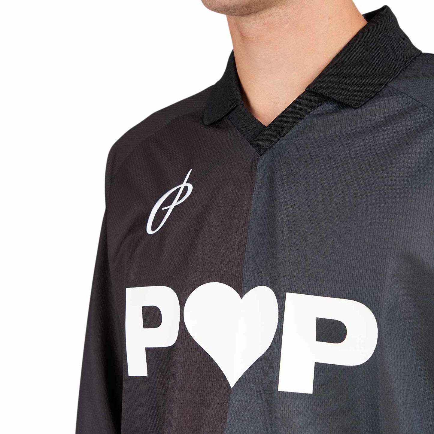 Pop Trading Company Striped Sportif Longsleeve Shirt (Schwarz) - Allike Store