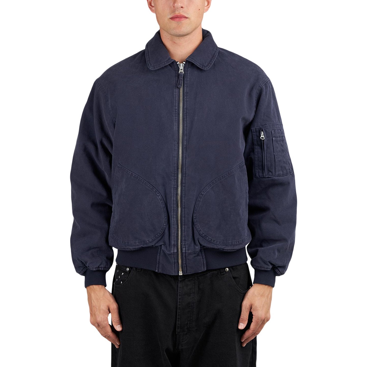 Pop Trading Company Flight Jacket (Navy) - Allike Store