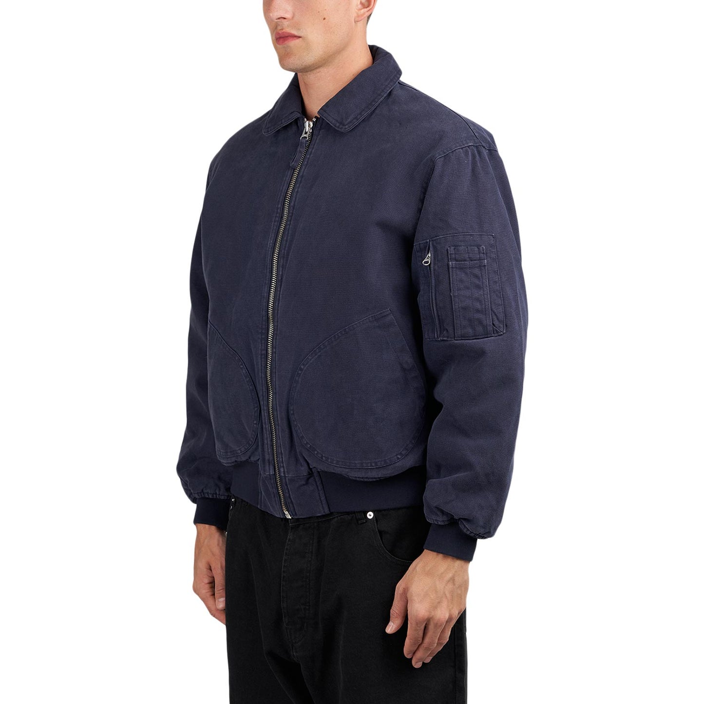 Pop Trading Company Flight Jacket (Navy) - Allike Store