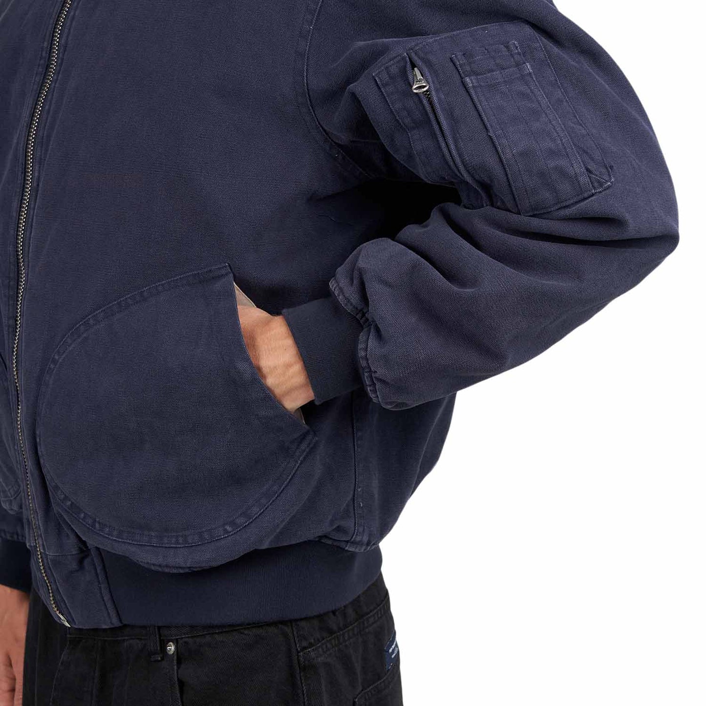 Pop Trading Company Flight Jacket (Navy) - Allike Store