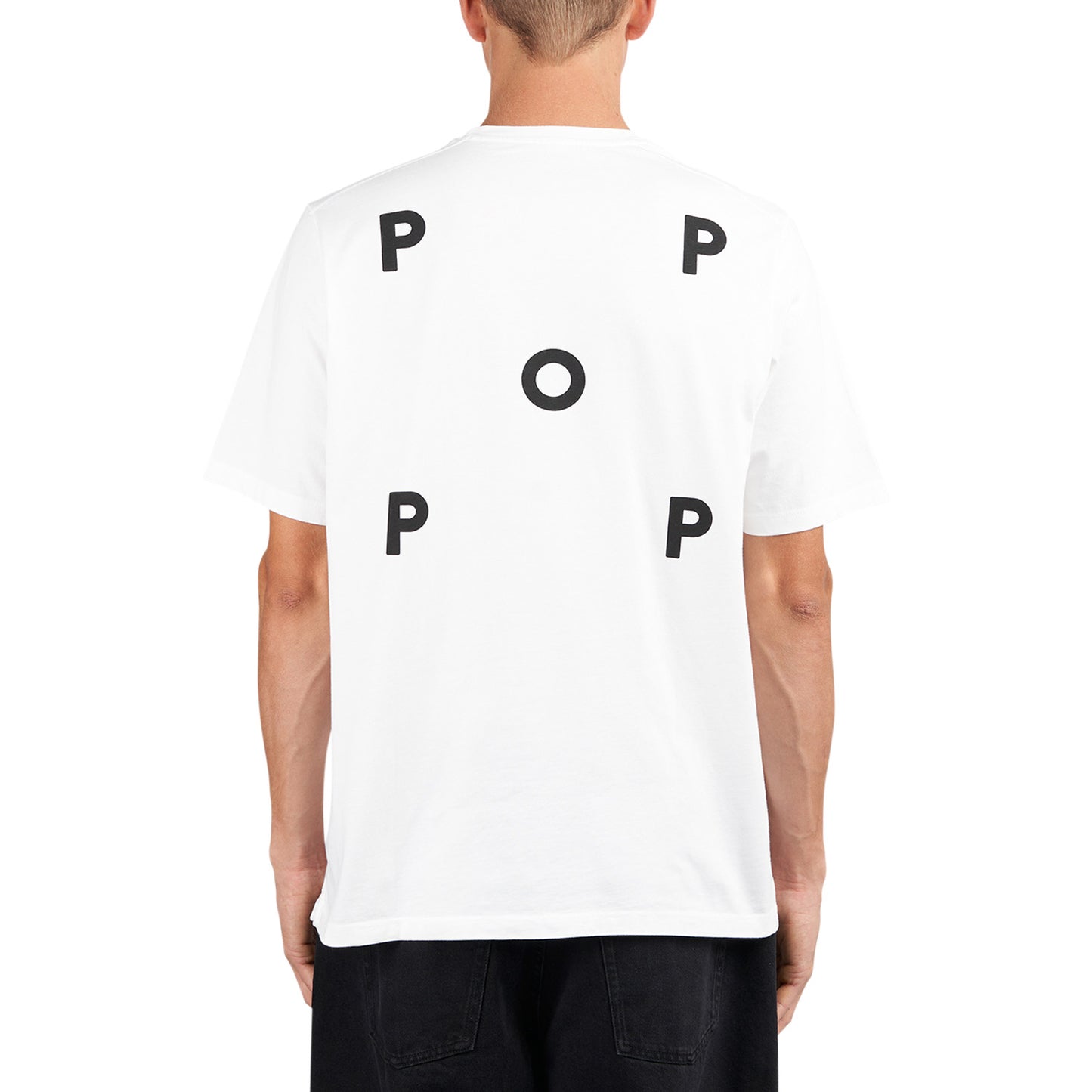Pop Trading Company Logo T-Shirt (Weiss / Schwarz) - Allike Store
