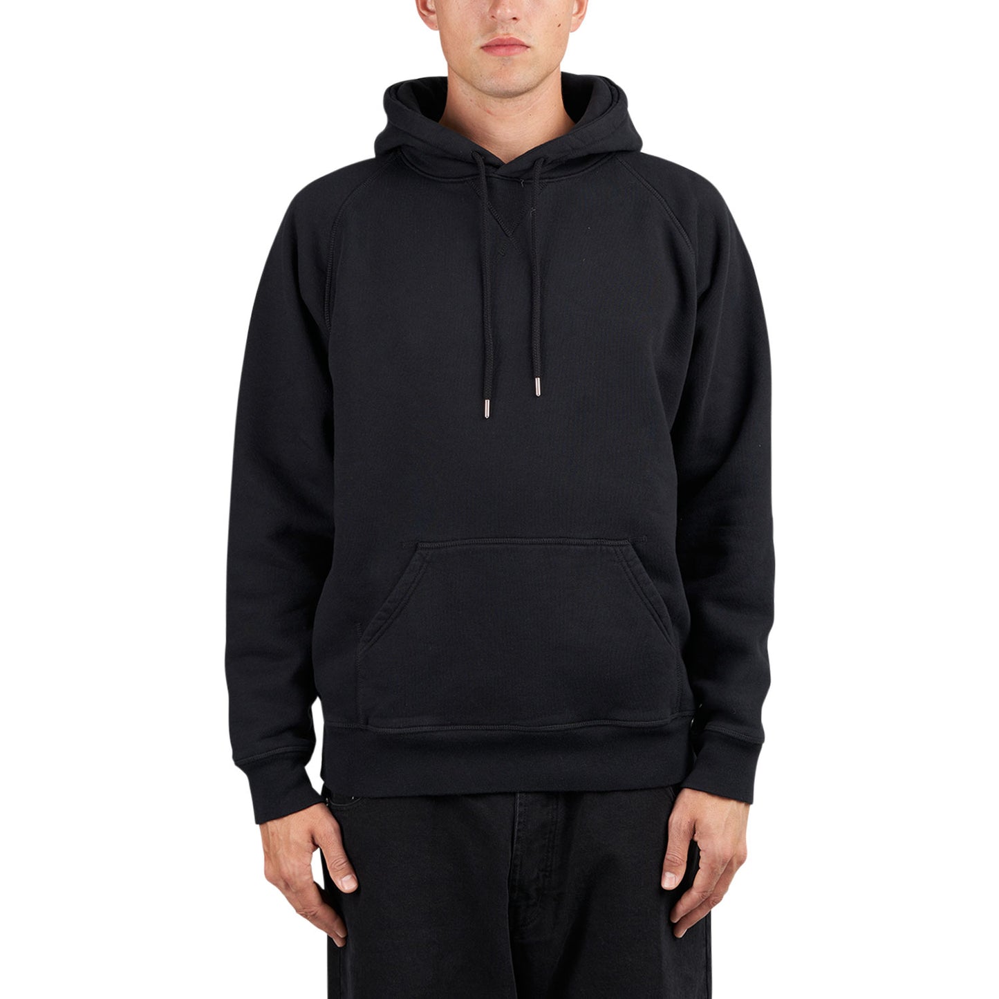 Pop Trading Company Logo Hooded Sweat (Schwarz / Weiss) - Allike Store