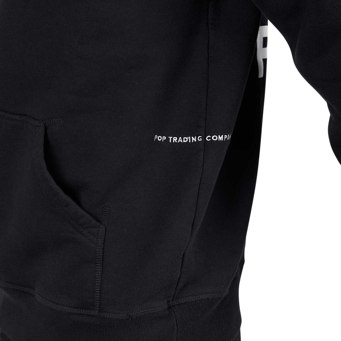 Pop Trading Company Logo Hooded Sweat (Schwarz / Weiss) - Allike Store