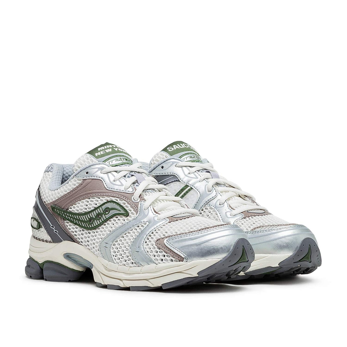 Saucony x Minted NY ProGrid Triumph 4 (Weiß / Silber / Grün) - Allike Store