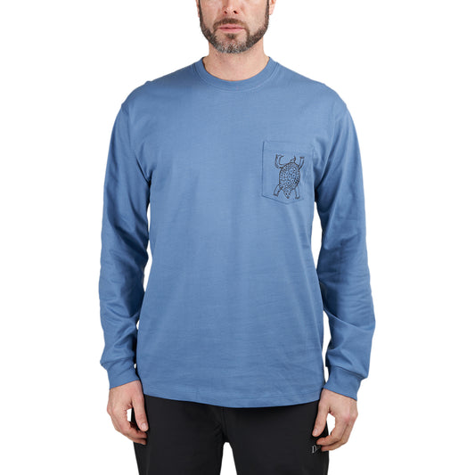 T.I.M.E. Peace Pocket Longsleeve Tee (Blau)  - Allike Store