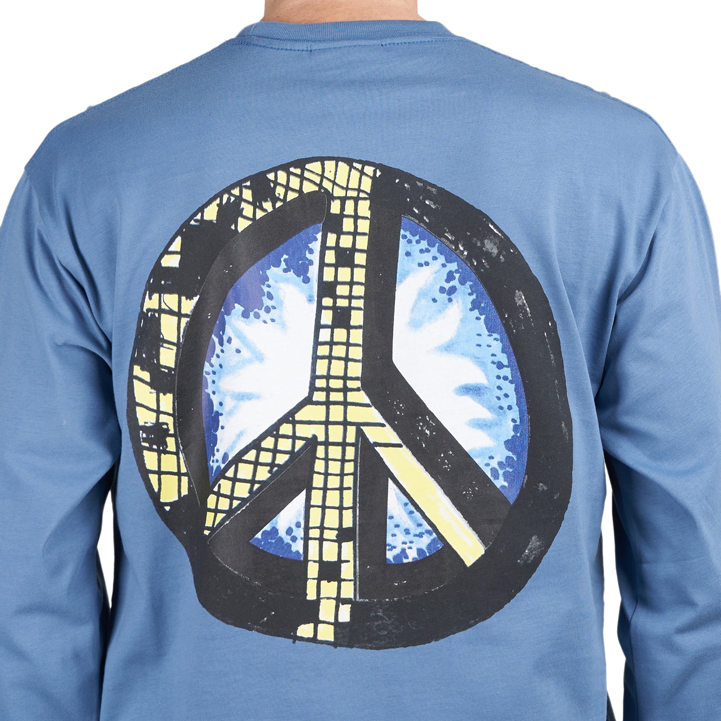 T.I.M.E. Peace Pocket Longsleeve Tee (Blau) - Allike Store