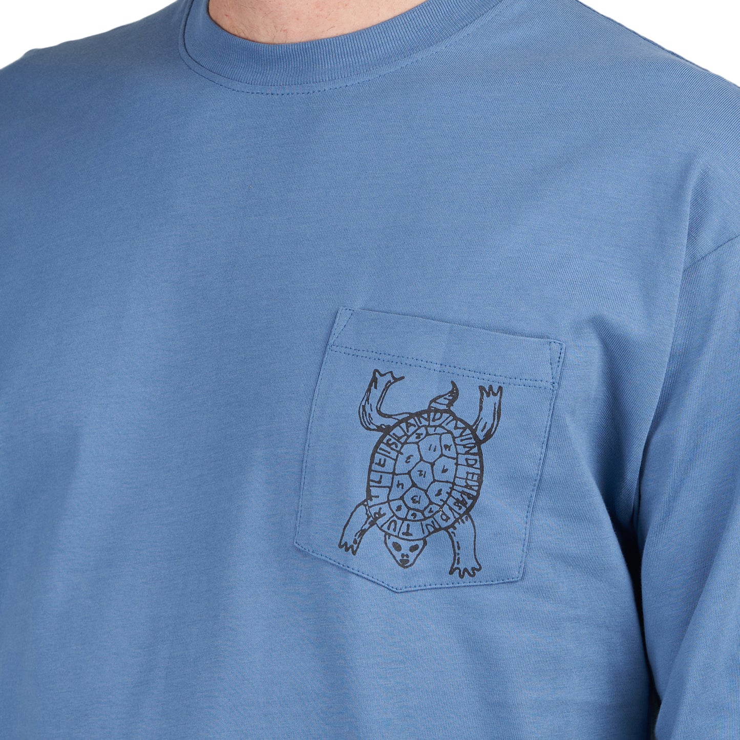 T.I.M.E. Peace Pocket Longsleeve Tee (Blau) - Allike Store