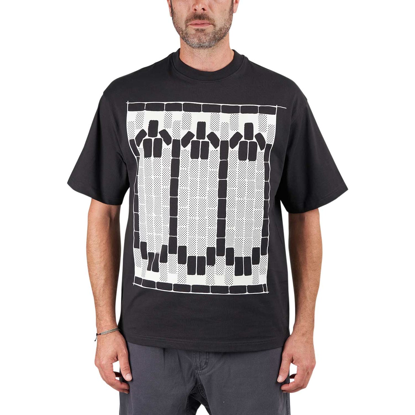 The Trilogy Tapes TTT Tetris Teeth T-Shirt (Schwarz / Glow in the Dark) - Allike Store