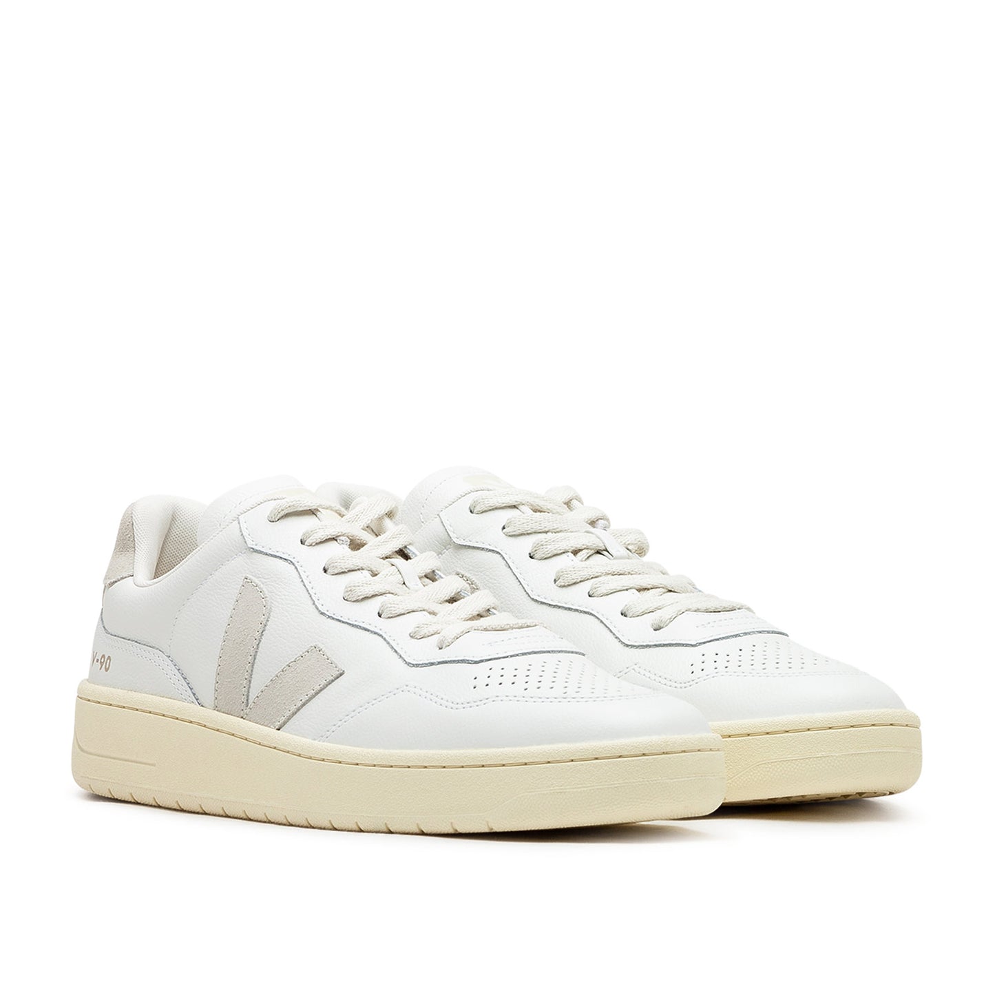 Veja V-90 O.T. Leather (Grau / Weiß) - Allike Store