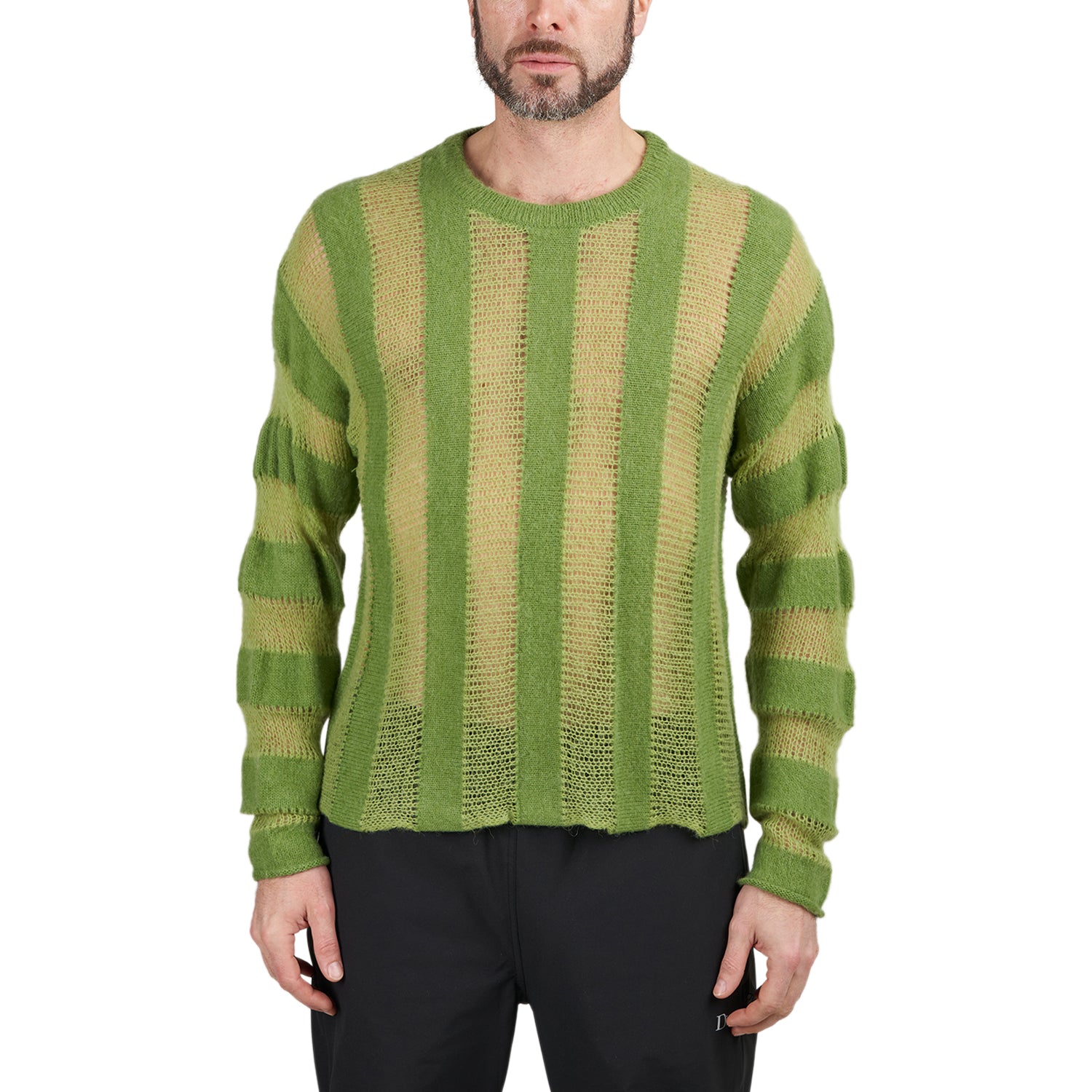 Green and yellow striped sweater best sale