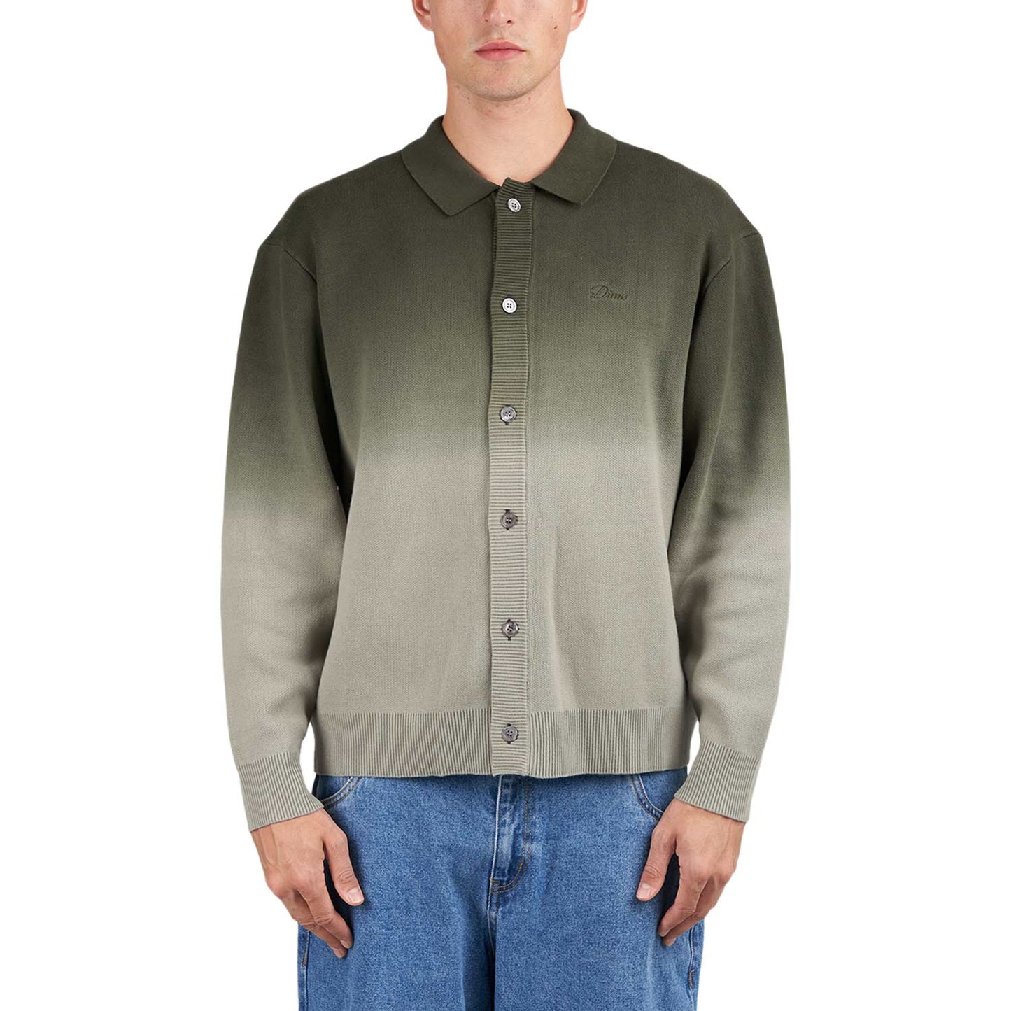 Dime Dipped Cardigan (Grün) - Allike Store
