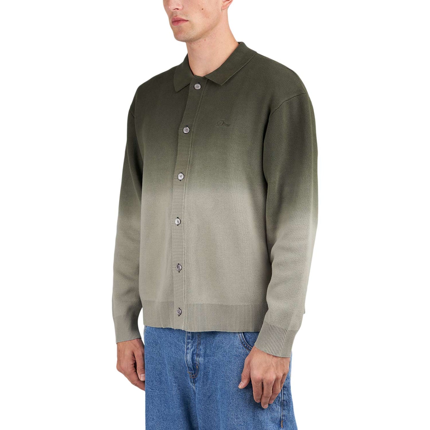 Dime Dipped Cardigan (Grün) - Allike Store