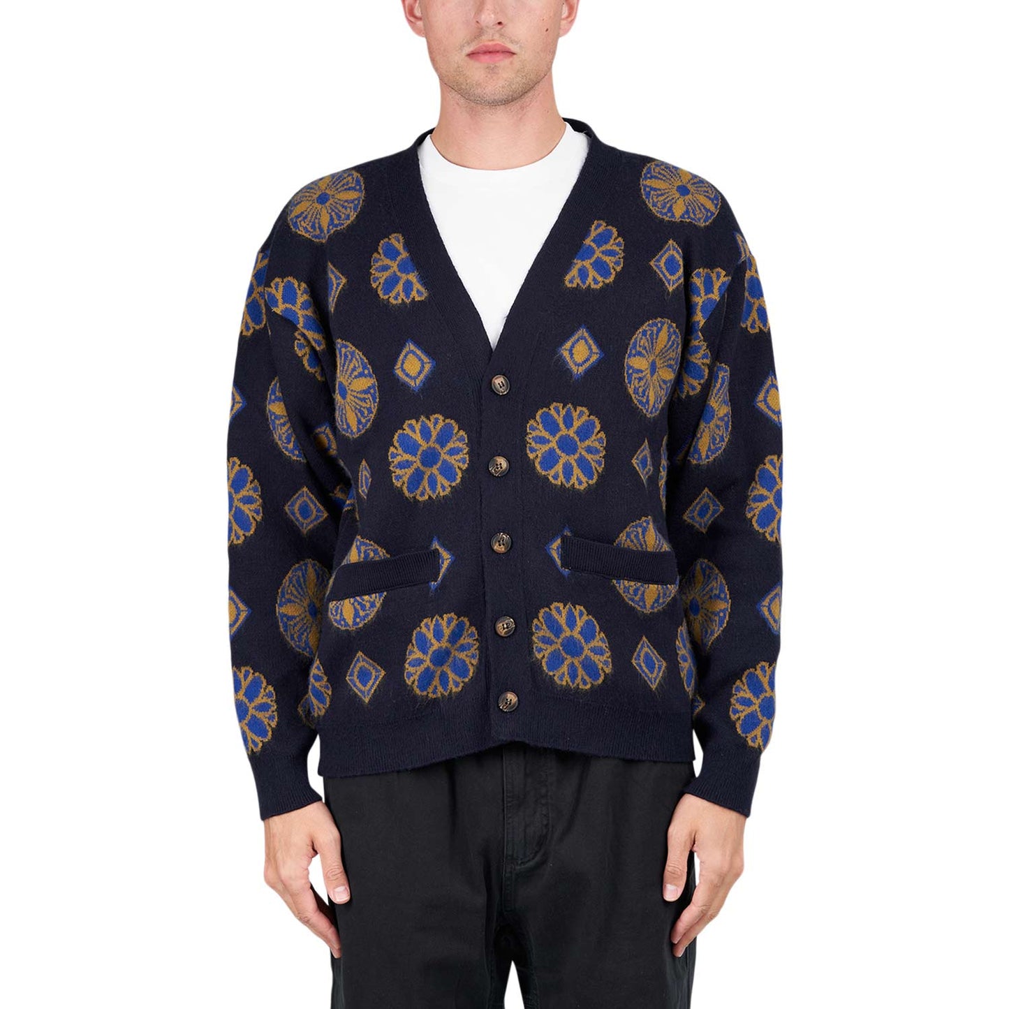 Fucking Awesome Three Kingdoms Cardigan (Dunkelblau) - Allike Store