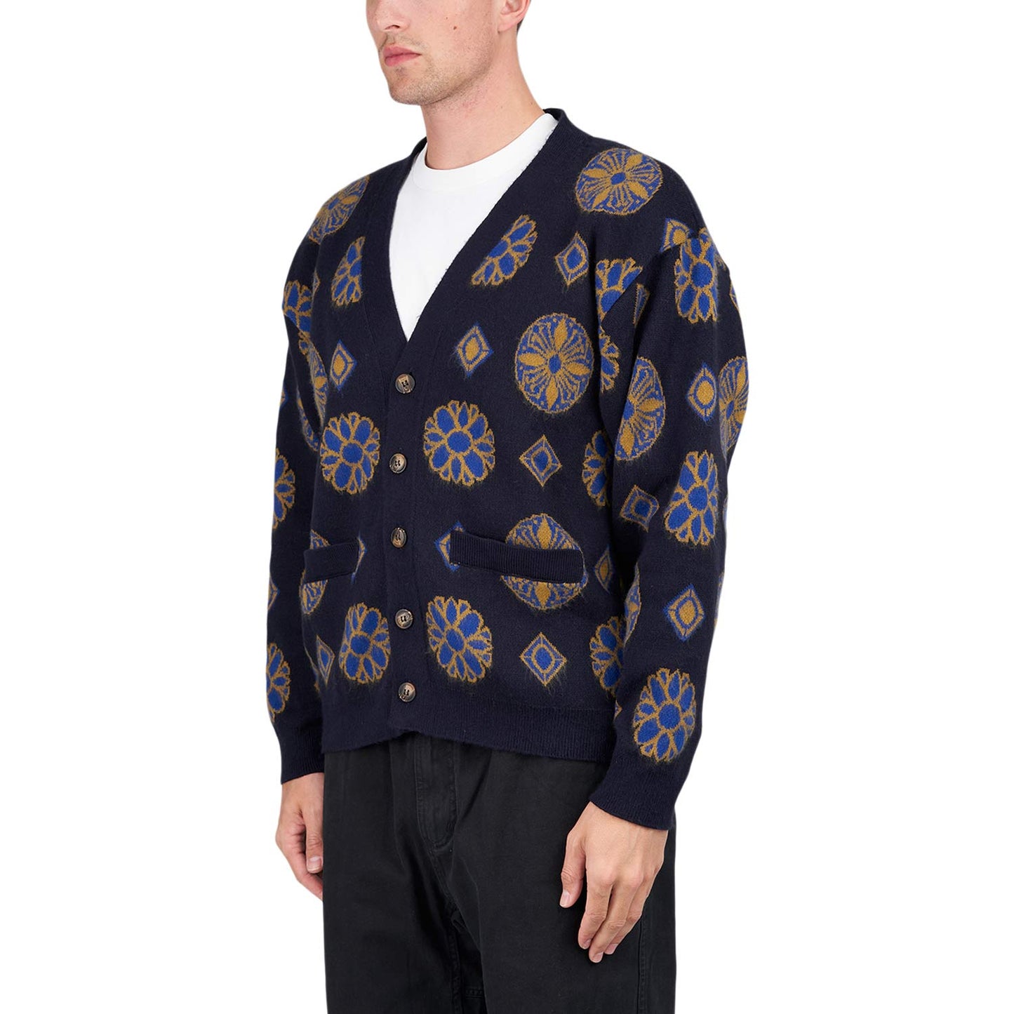 Fucking Awesome Three Kingdoms Cardigan (Dunkelblau) - Allike Store