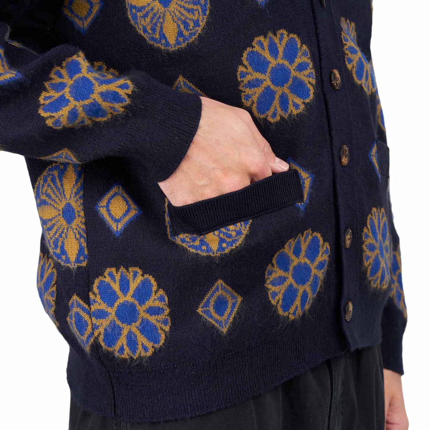 Fucking Awesome Three Kingdoms Cardigan (Dunkelblau) - Allike Store