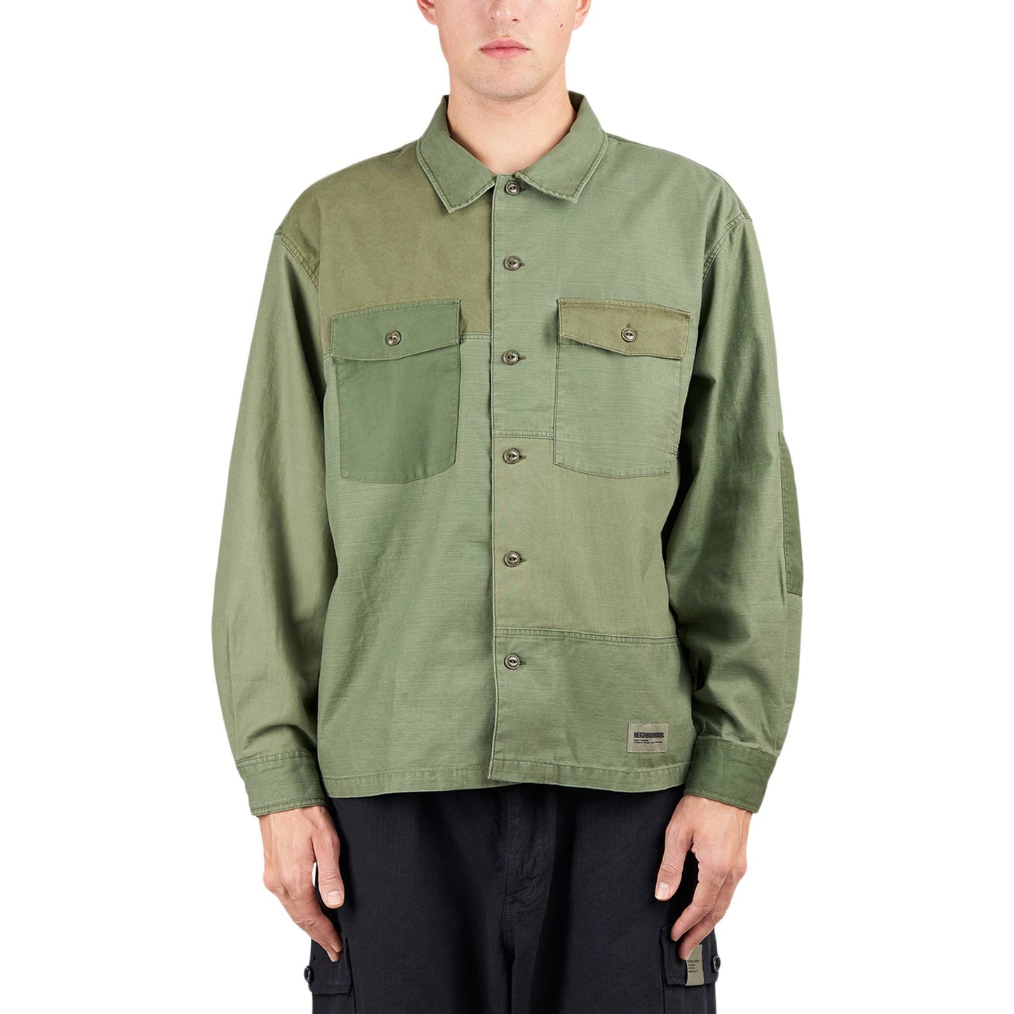 Neighborhood RM Utility Shirt LS (Oliv) - Allike Store