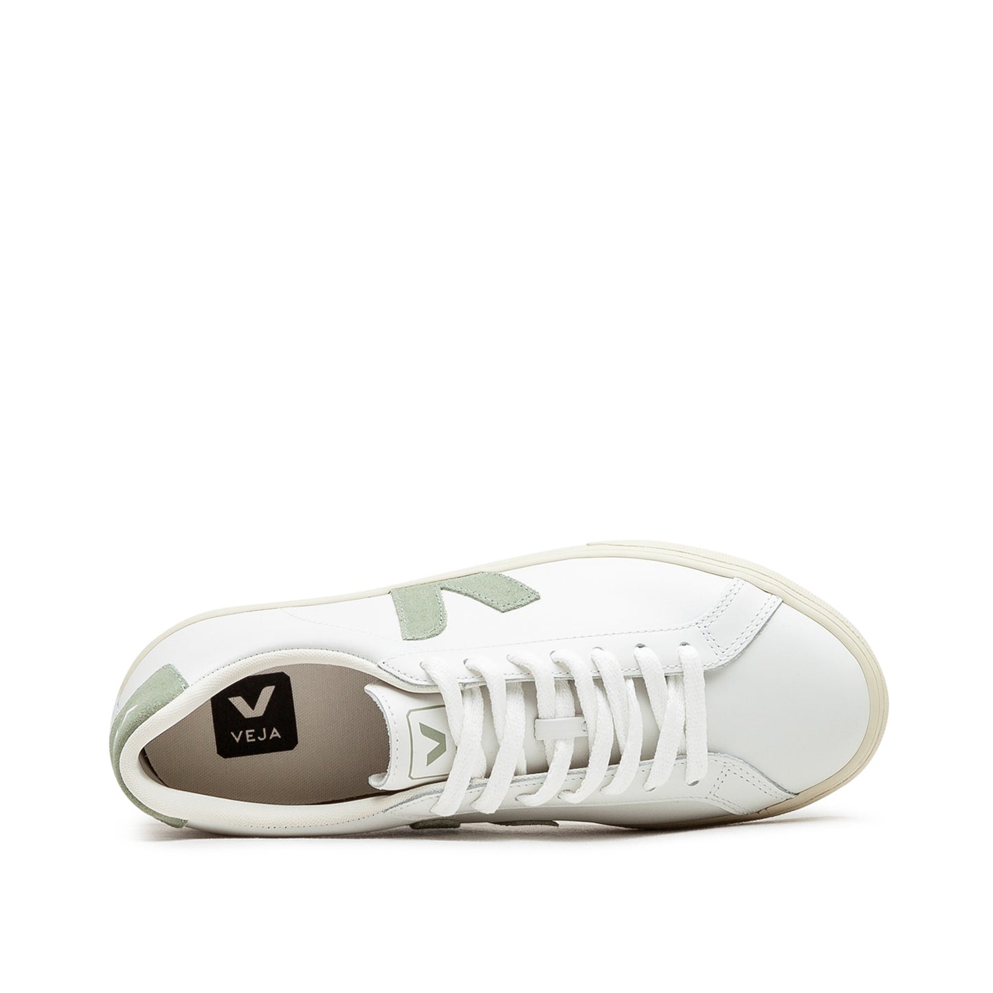 Veja WMNS Esplar Leather (Weiß / Oliv) - Allike Store