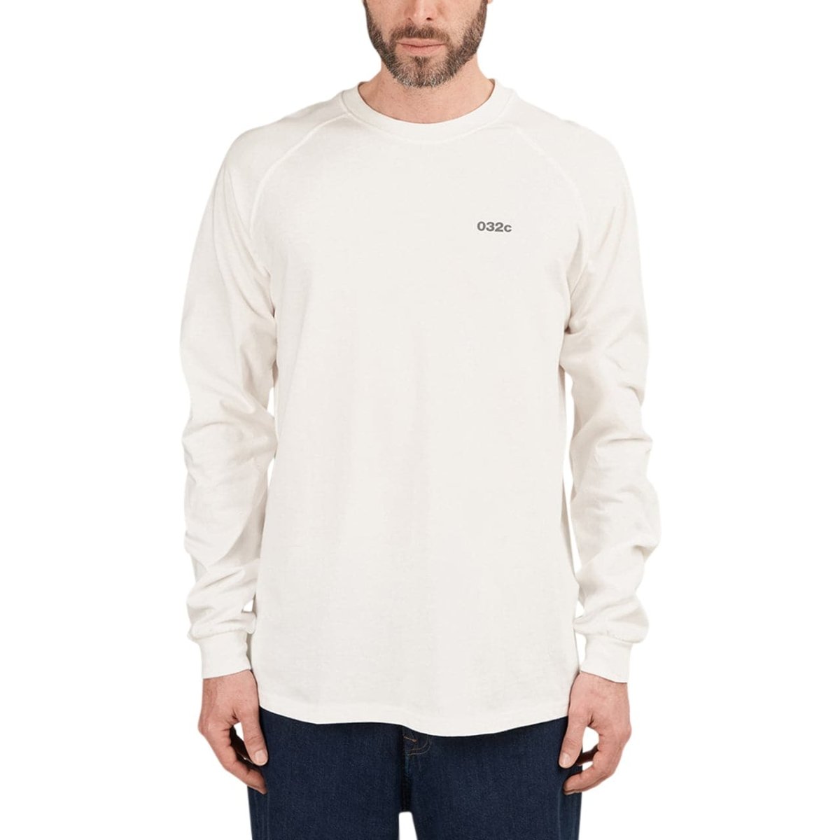 032c Backstage Raglan Longsleeve T-Shirt (Weiss) - Allike Store