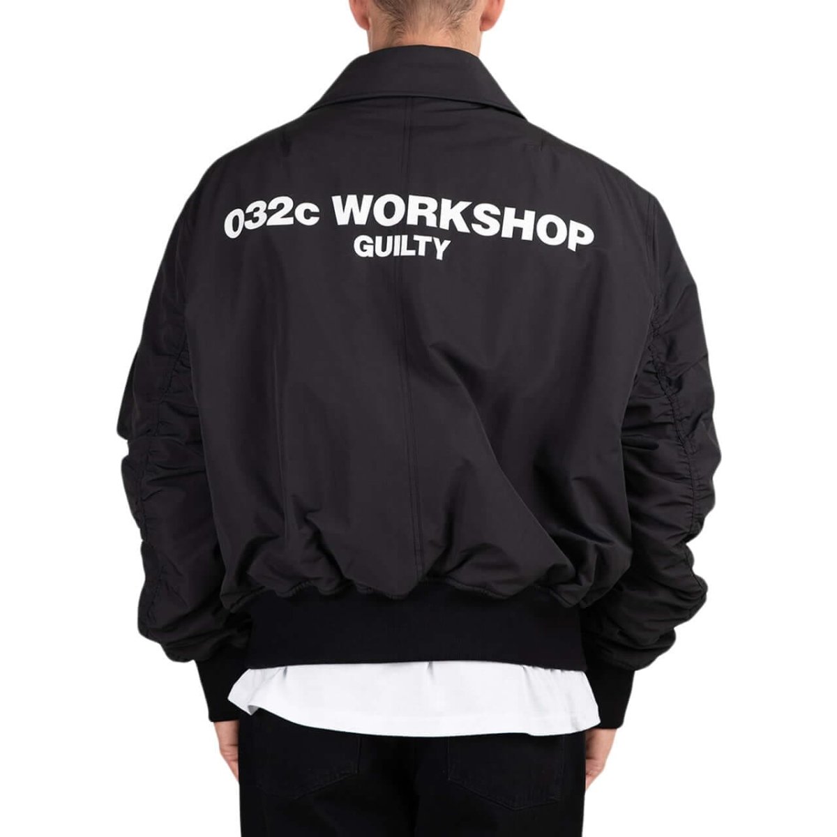 032c "Guilty" Classic Bomber Jacket (Schwarz) - Allike Store