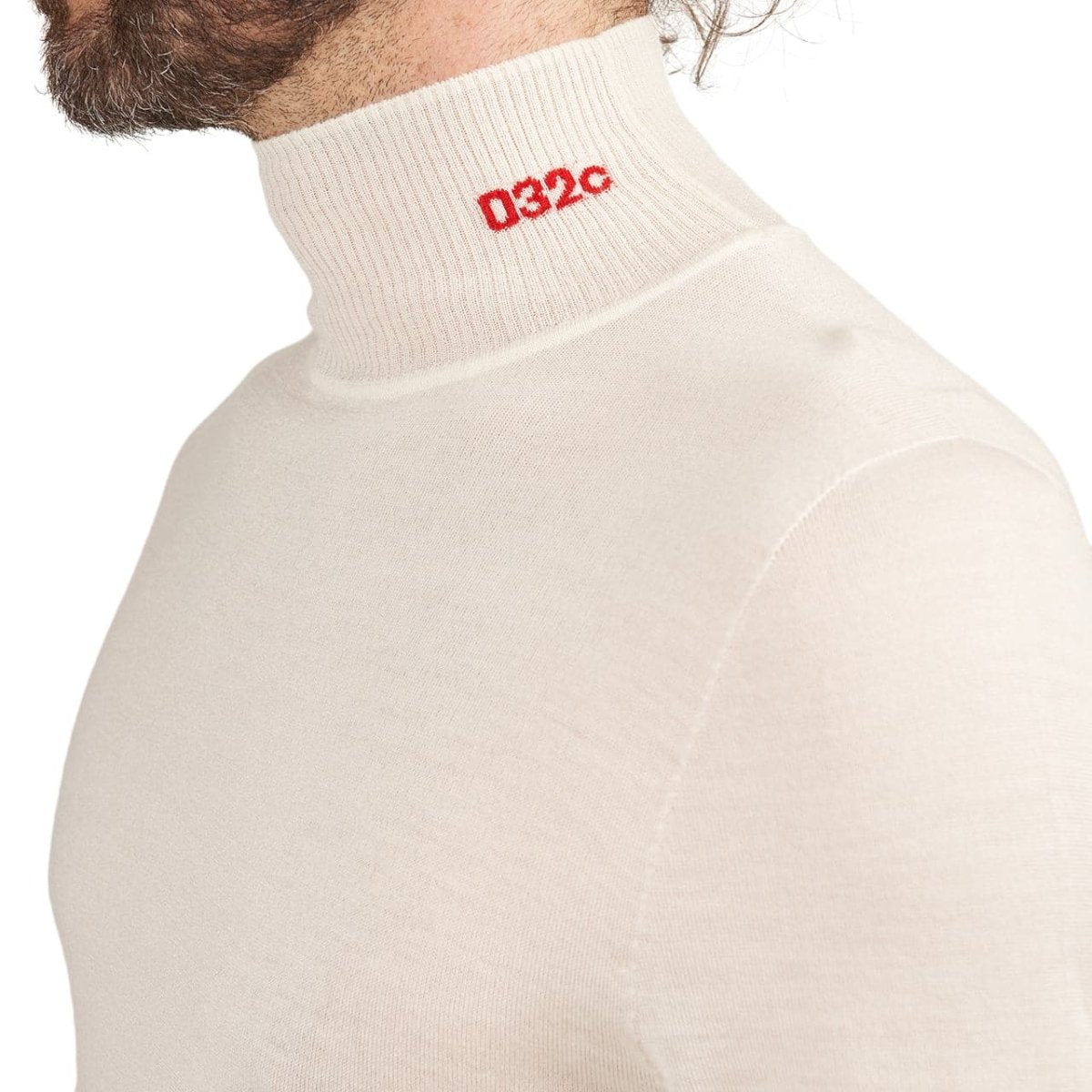 032c Logo Turtleneck (Weiss) - Allike Store