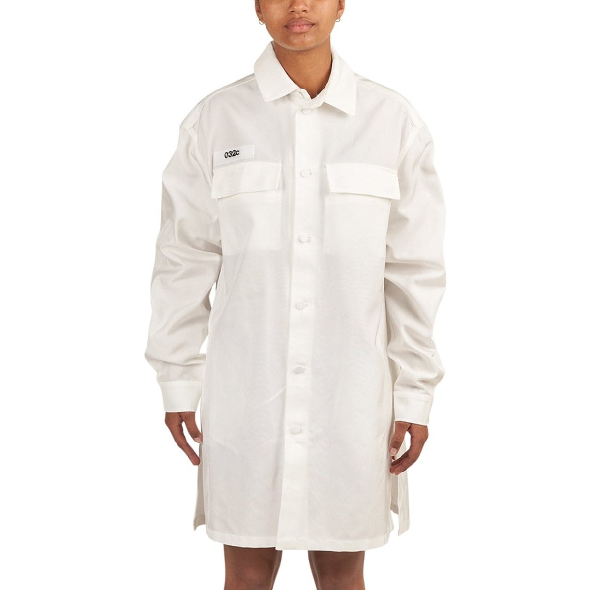032c Summer Shirt Dress (Weiß) - Allike Store