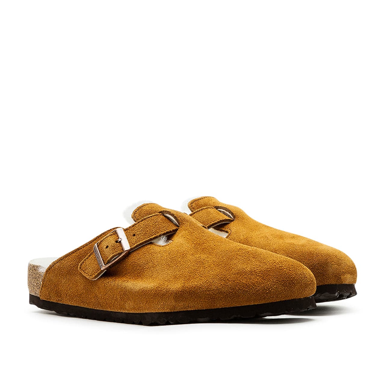 Birkenstock Boston Shearling Suede Leather (Braun) - Allike Store