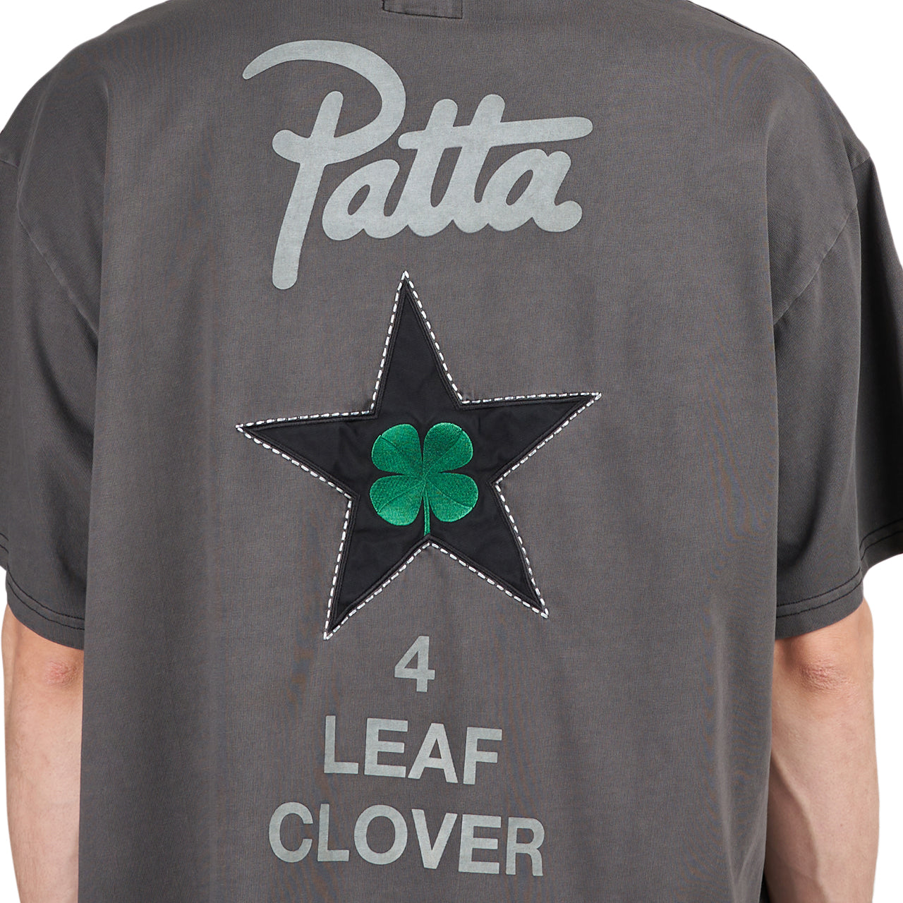 Converse x Patta Four-Leaf Clover Short Sleeve Shirt (Grau) - Allike Store