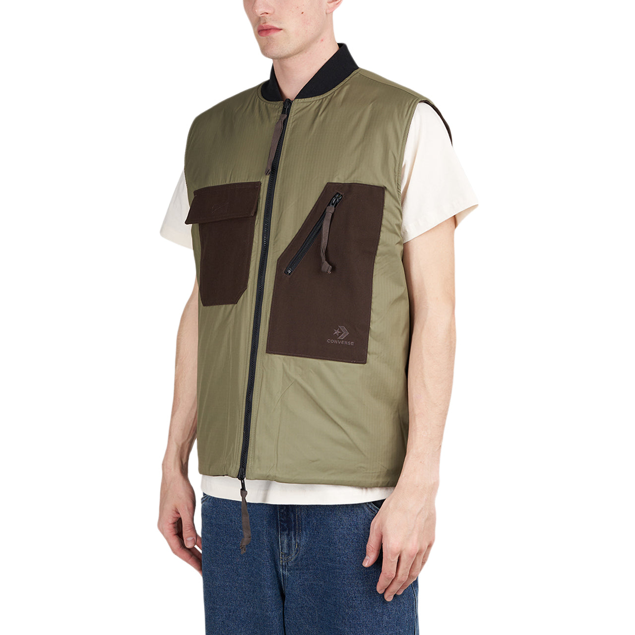 Converse x Patta Four-Leaf Clover Utility Reversible Padded Vest (Braun) - Allike Store