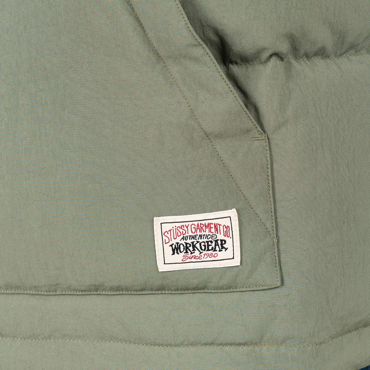 Stüssy Reversible Down Workgear Vest (Oliv / Orange) - Allike Store
