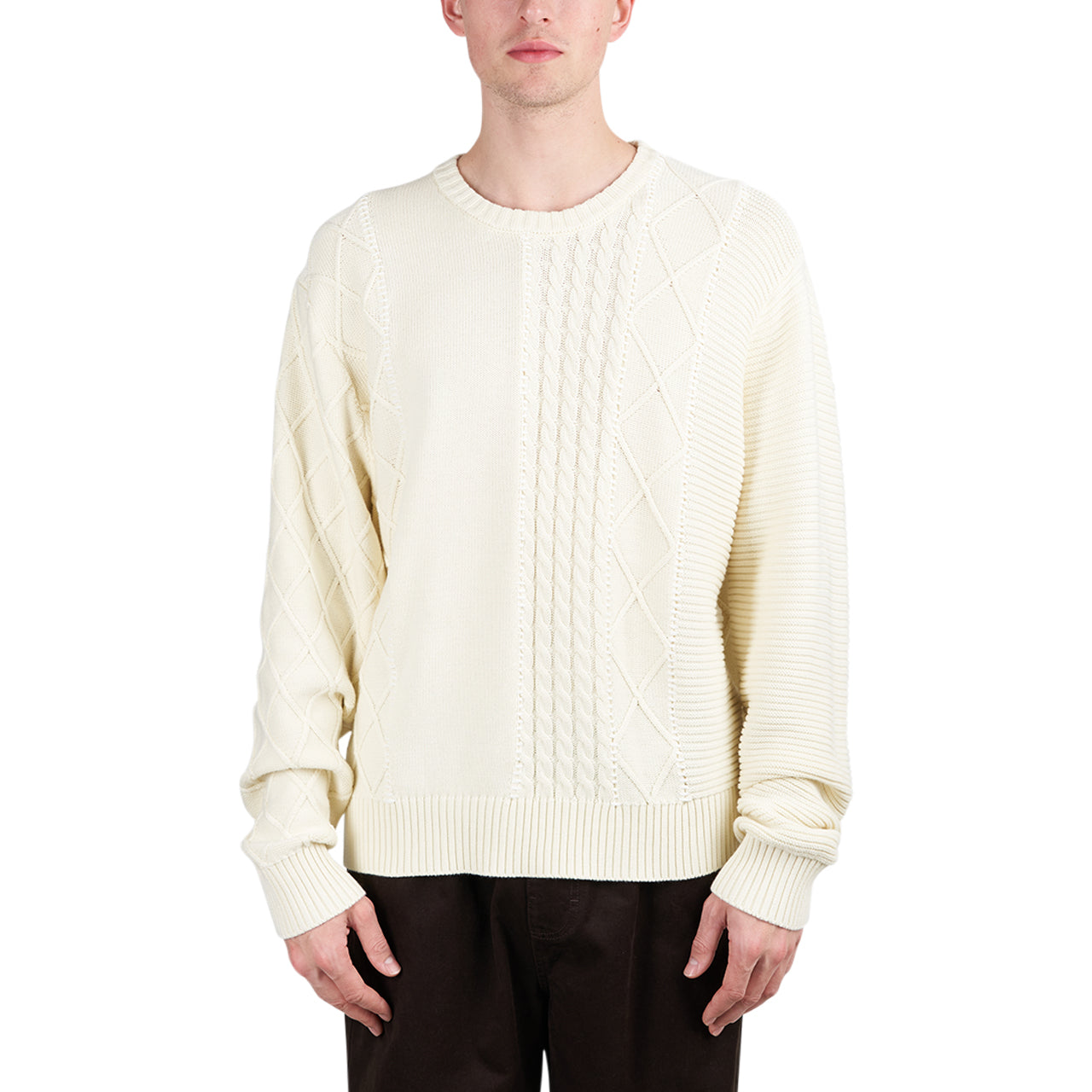 Stüssy Patchwork Sweater (Beige) - Allike Store