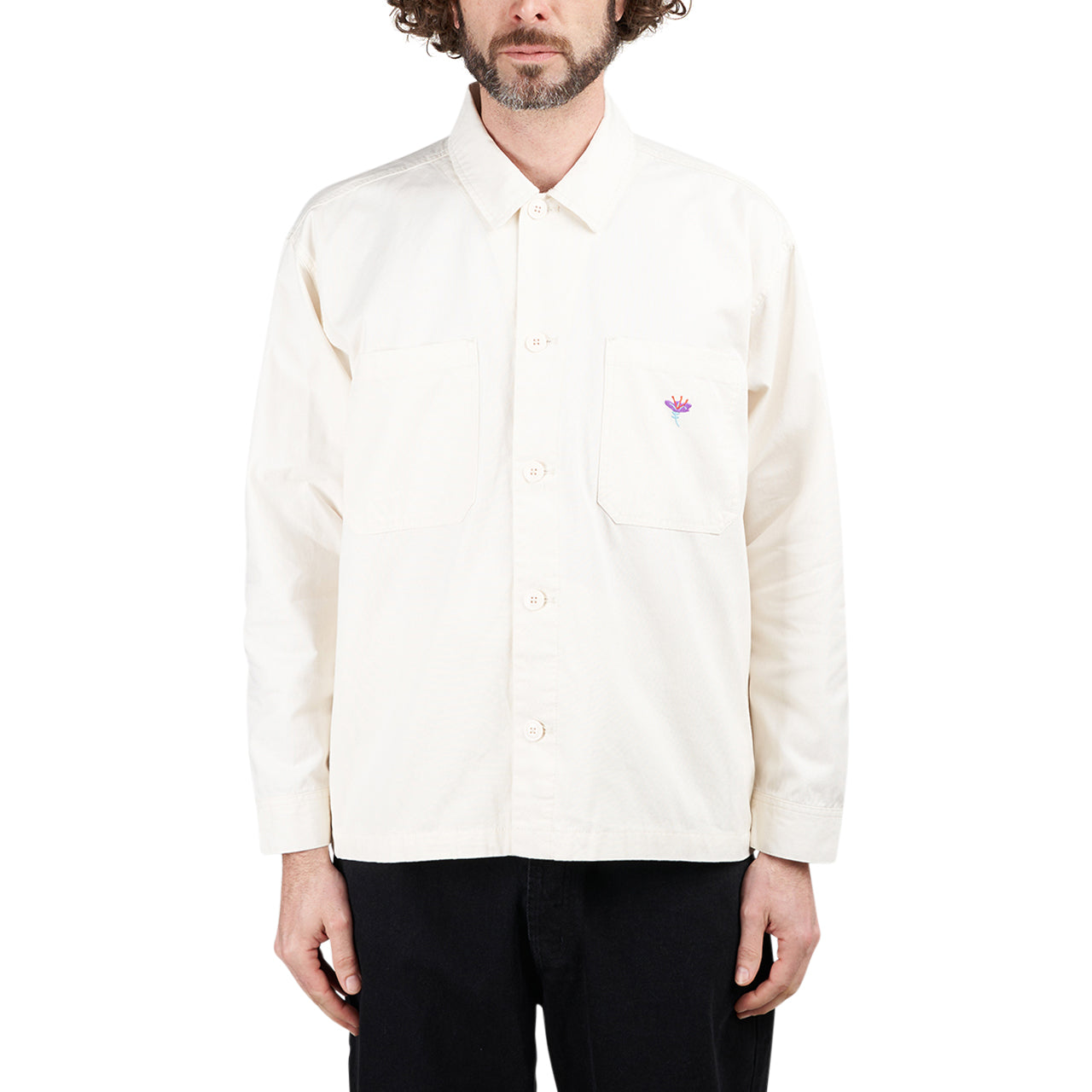 Obey Contrast Shirt Jacket (Beige) - Allike Store