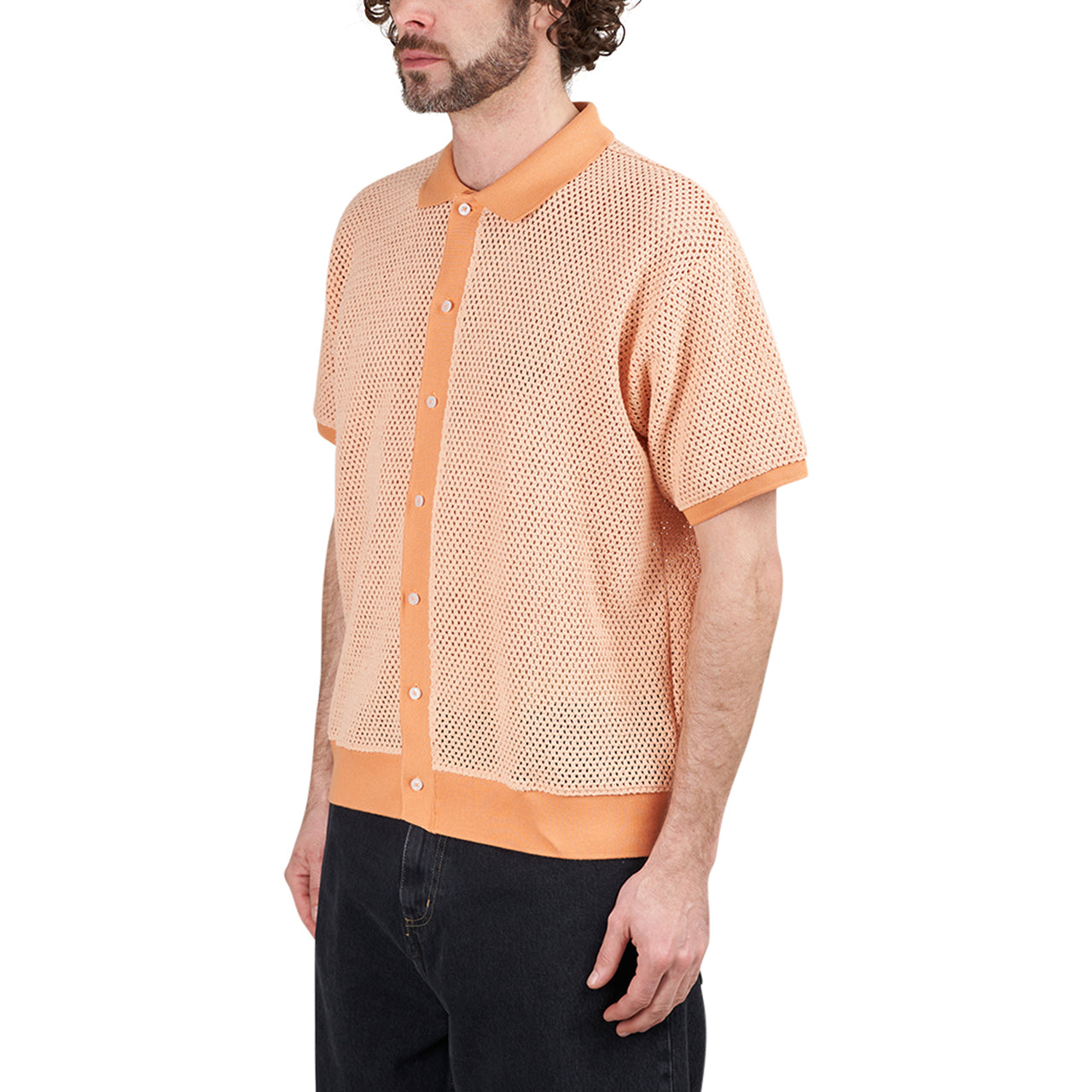 Obey Grove Button-Up Polo (Orange) - Allike Store