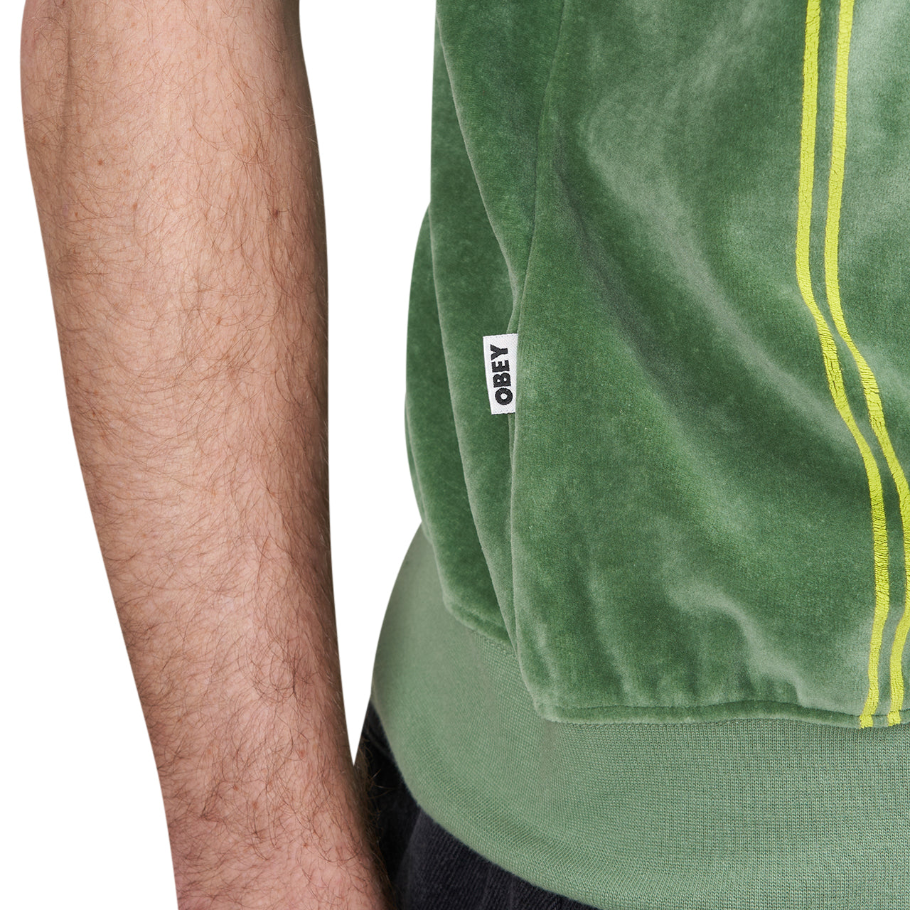 Obey Pensa Velour Polo (Grün) - Allike Store