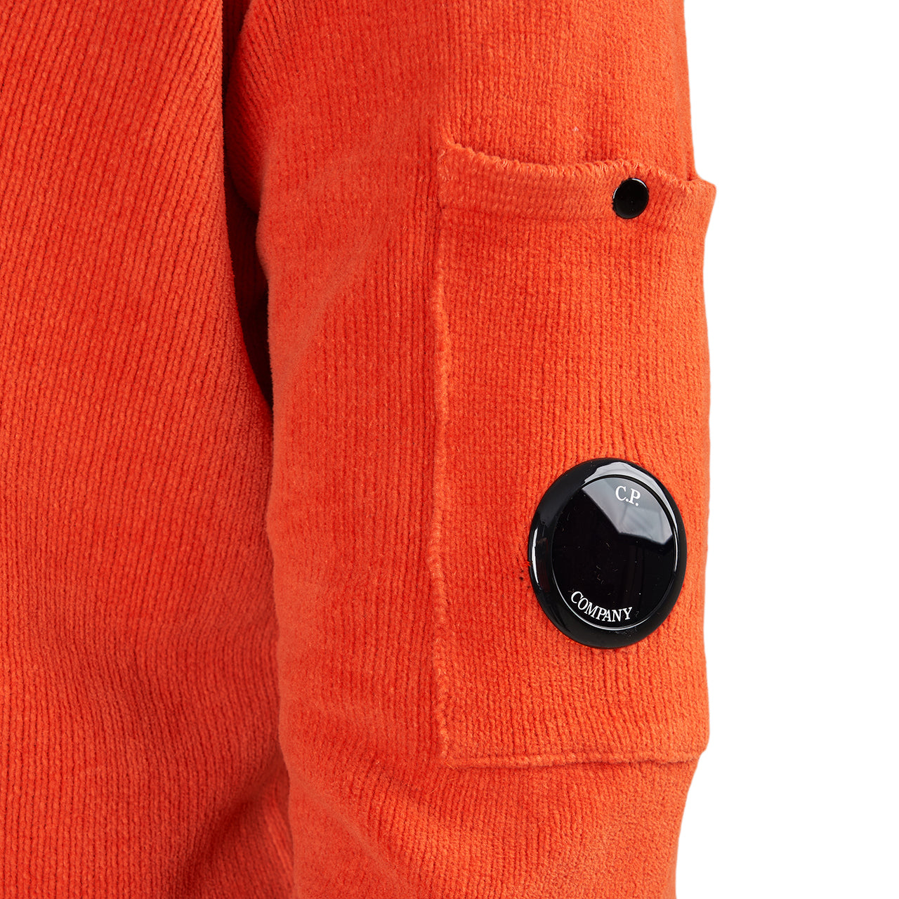 C.P. Company Chenille Cotton Crew Neck Knit (Orange) - Allike Store