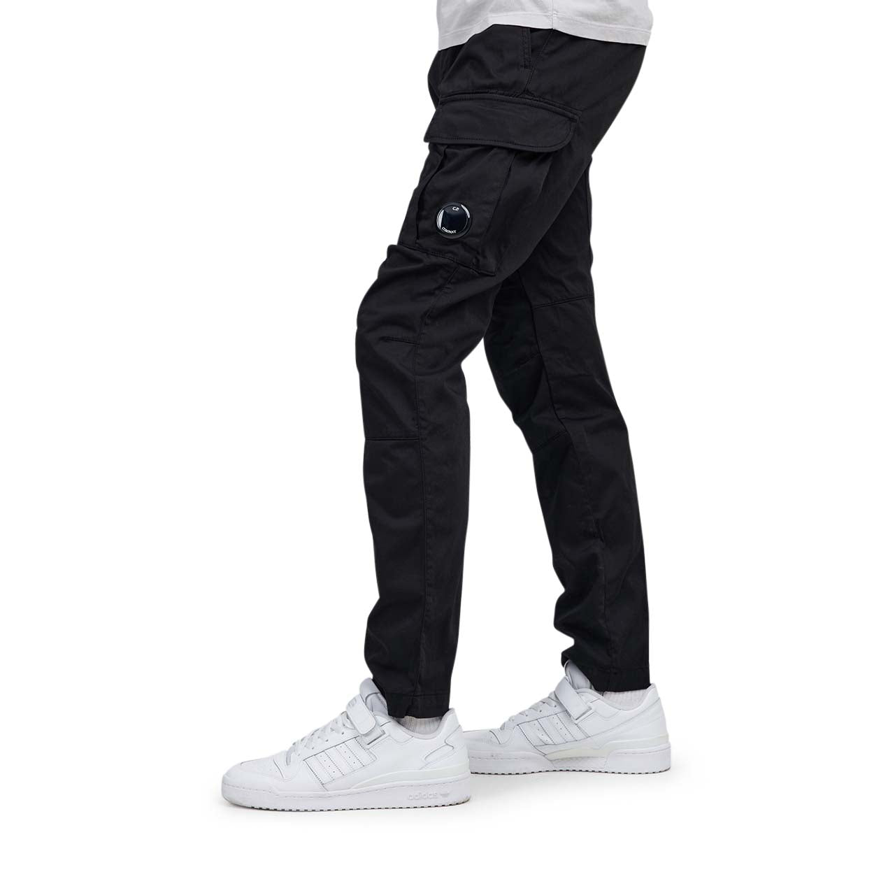 C.P. Company Stretch Sateen Lens Cargo Pants (Schwarz) - Allike Store