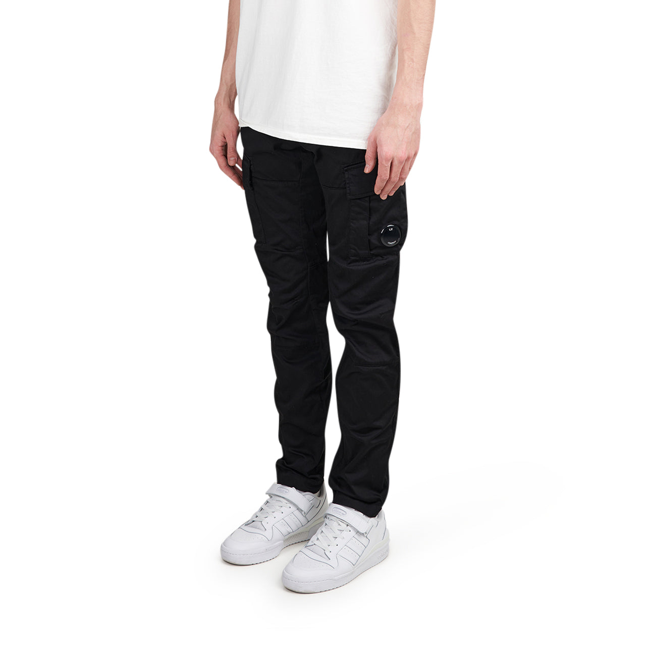 C.P. Company Stretch Sateen Lens Cargo Pants (Schwarz) - Allike Store