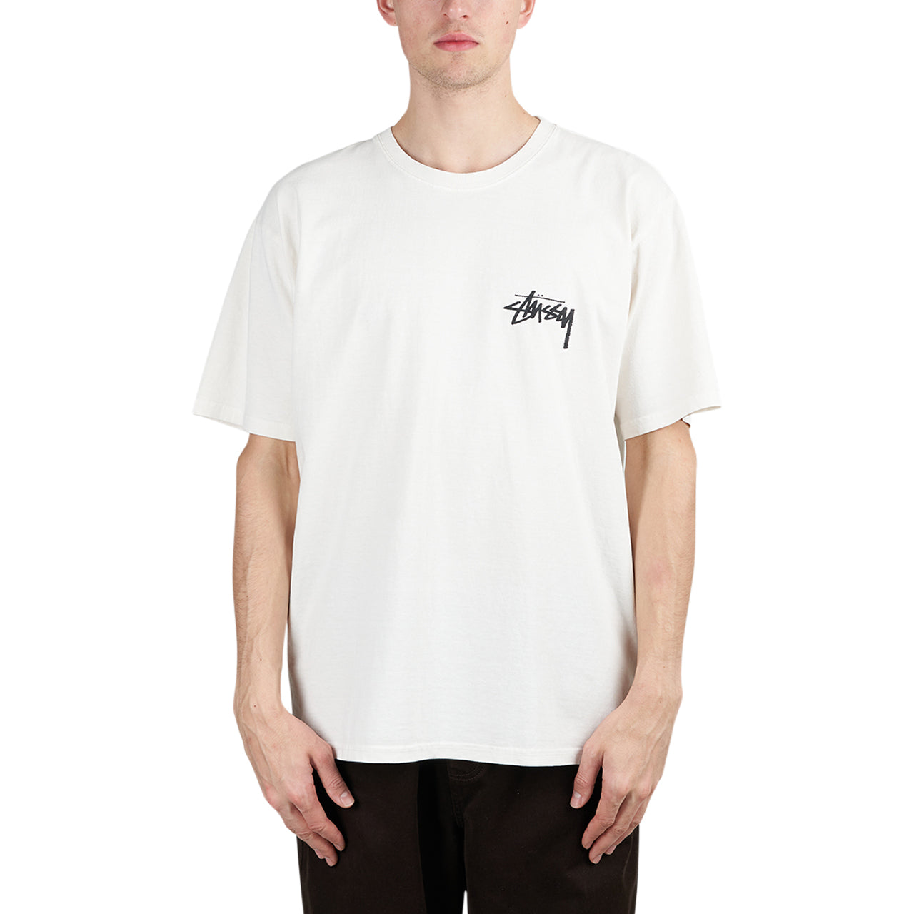 Stüssy How We'Re Livin' Pigment Dyed Tee (White / Black)