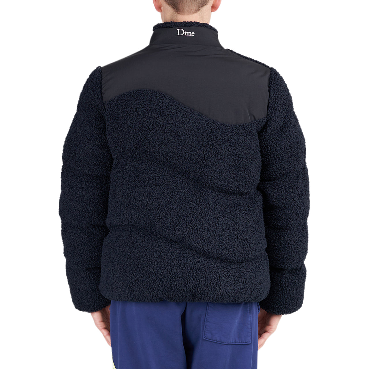 Dime Sherpa Puffer Jacket (Navy) - Allike Store