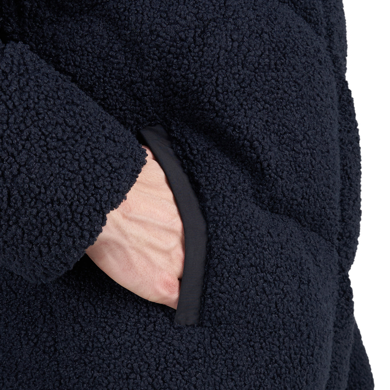 Dime Sherpa Puffer Jacket (Navy) - Allike Store