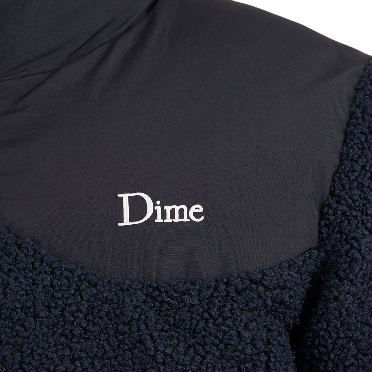 Dime Sherpa Puffer Jacket (Navy) - Allike Store