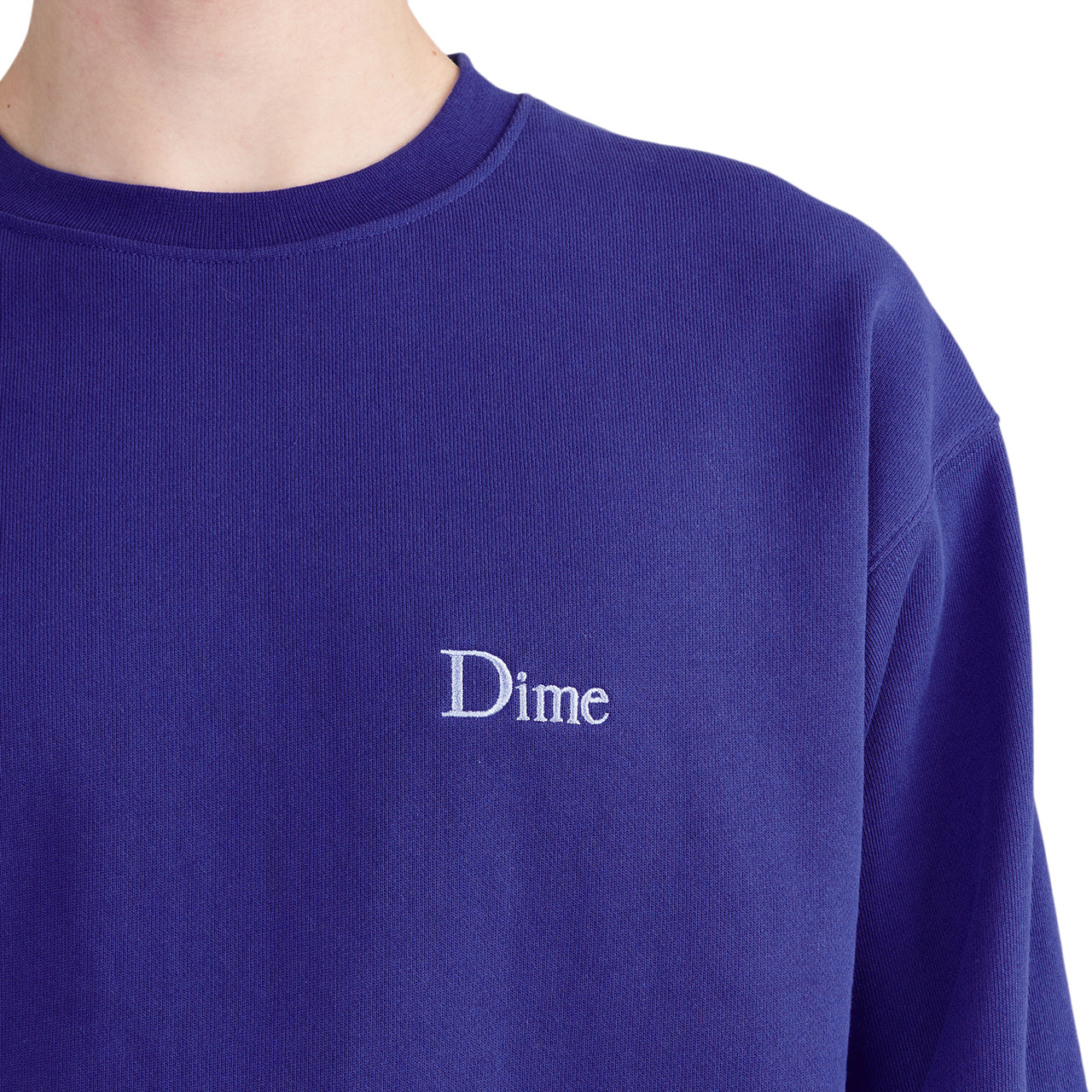 Dime Classic Small Logo Crewneck (Blau) - Allike Store