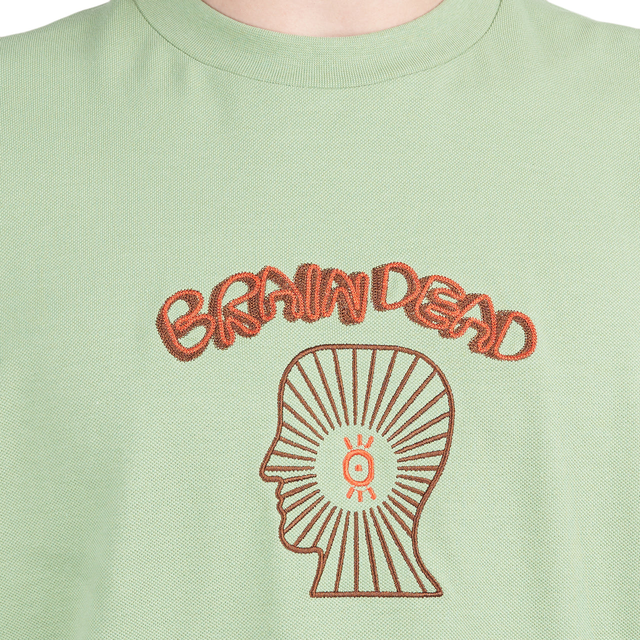 Brain Dead Oracle Pique Long Sleeve Shirt (Grün) - Allike Store
