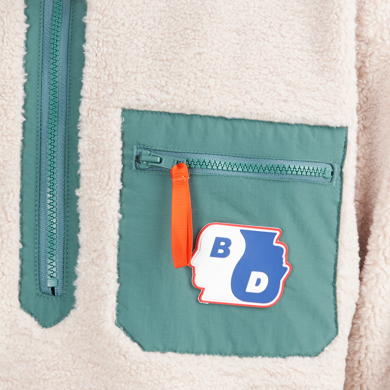 Brain Dead Yin Yang Half Zip Jacket (Beige / Grün) - Allike Store