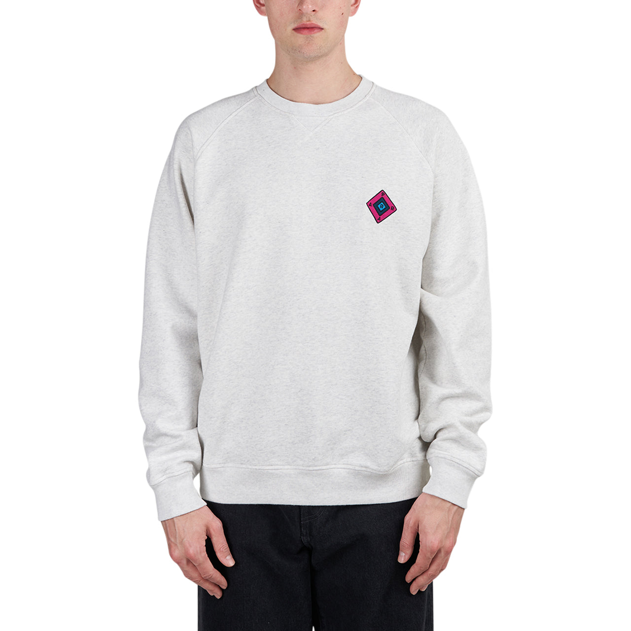 Sweatshirt (Grey) - 49521 Parra Neck Logo Diamond Allike Crew Store Block