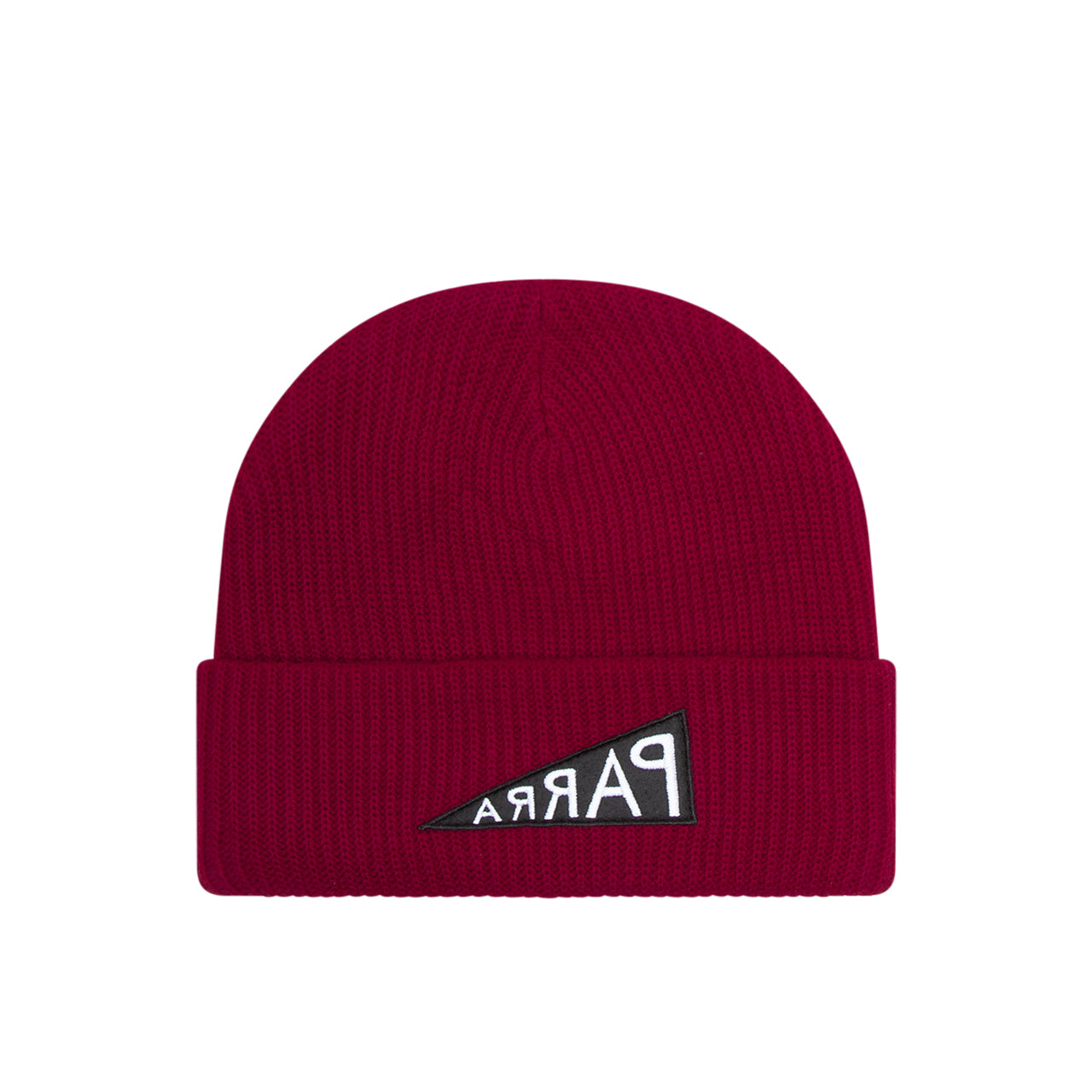 by Parra Mirrored Flag Logo Beanie (Dunkelrot) - Allike Store