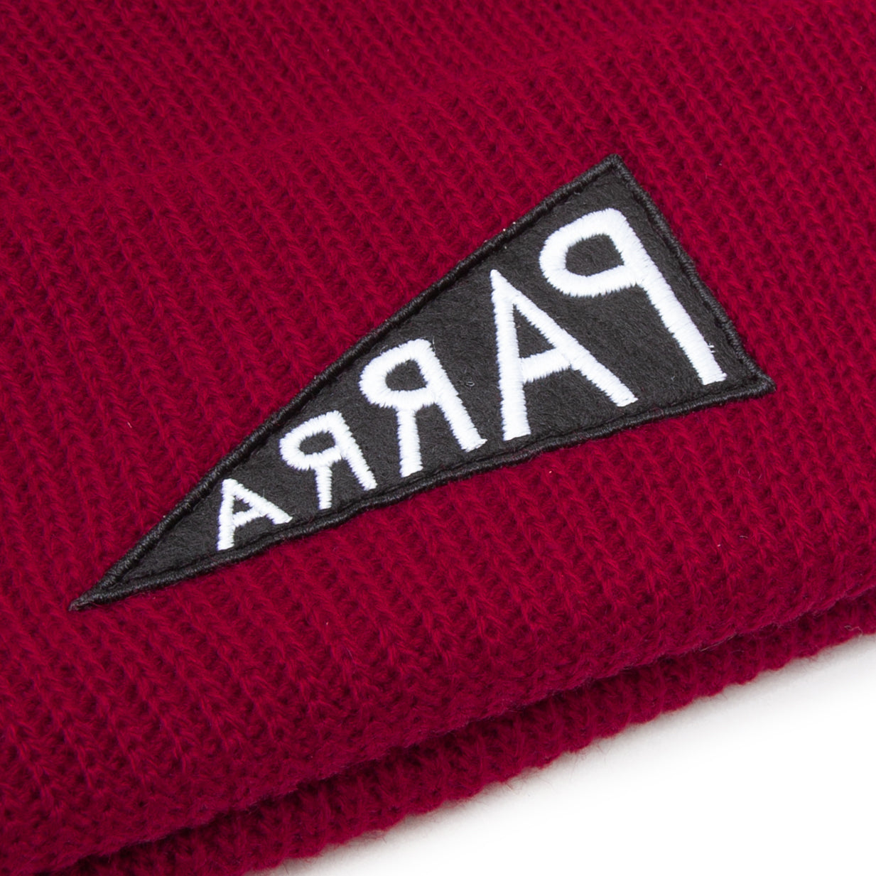 by Parra Mirrored Flag Logo Beanie (Dunkelrot) - Allike Store