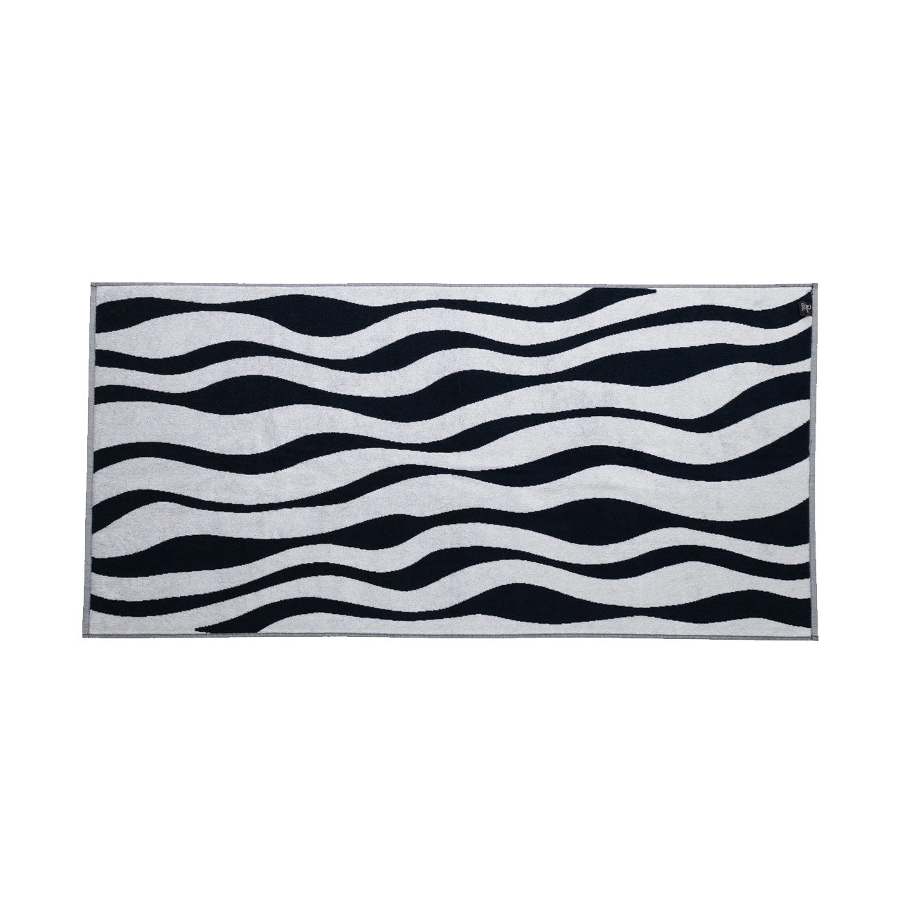 by Parra Waves Of The Navy Bath Towel (Navy / Weiß) - Allike Store