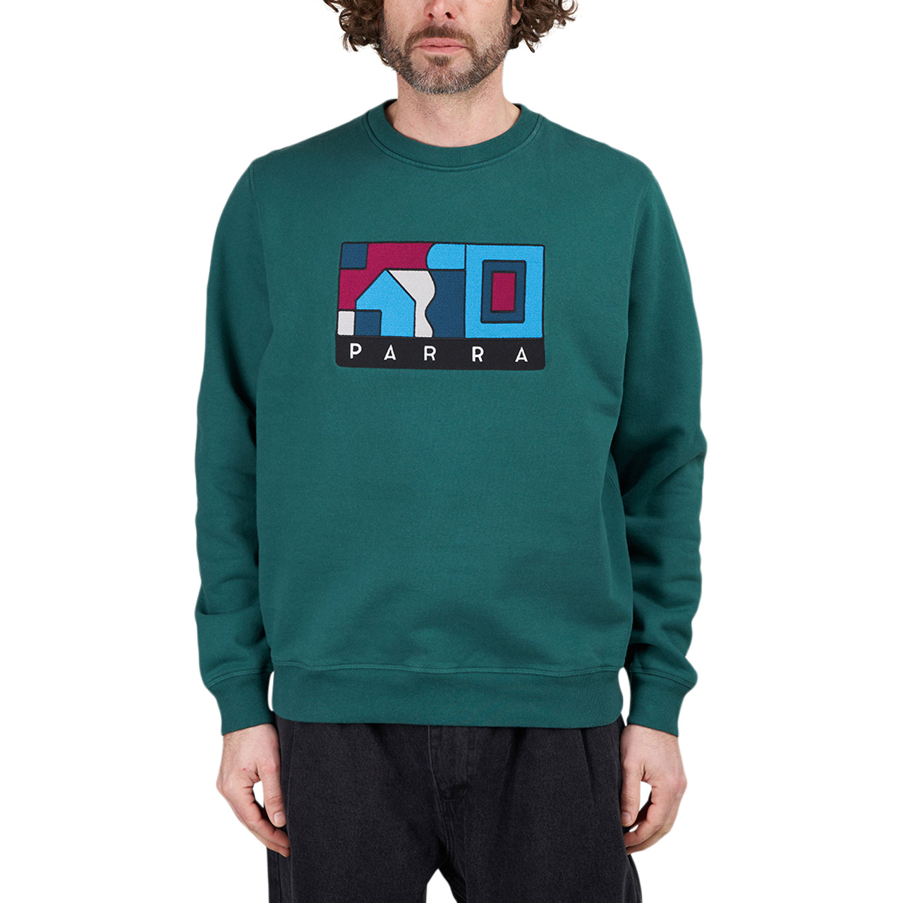by Parra Blockhaus Crew Neck Sweatshirt (Grün) - Allike Store