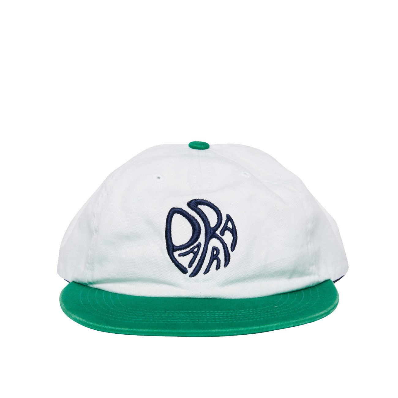 by Parra Circle Tweak Logo 6-Panel Hat (Weiß / Grün) - Allike Store