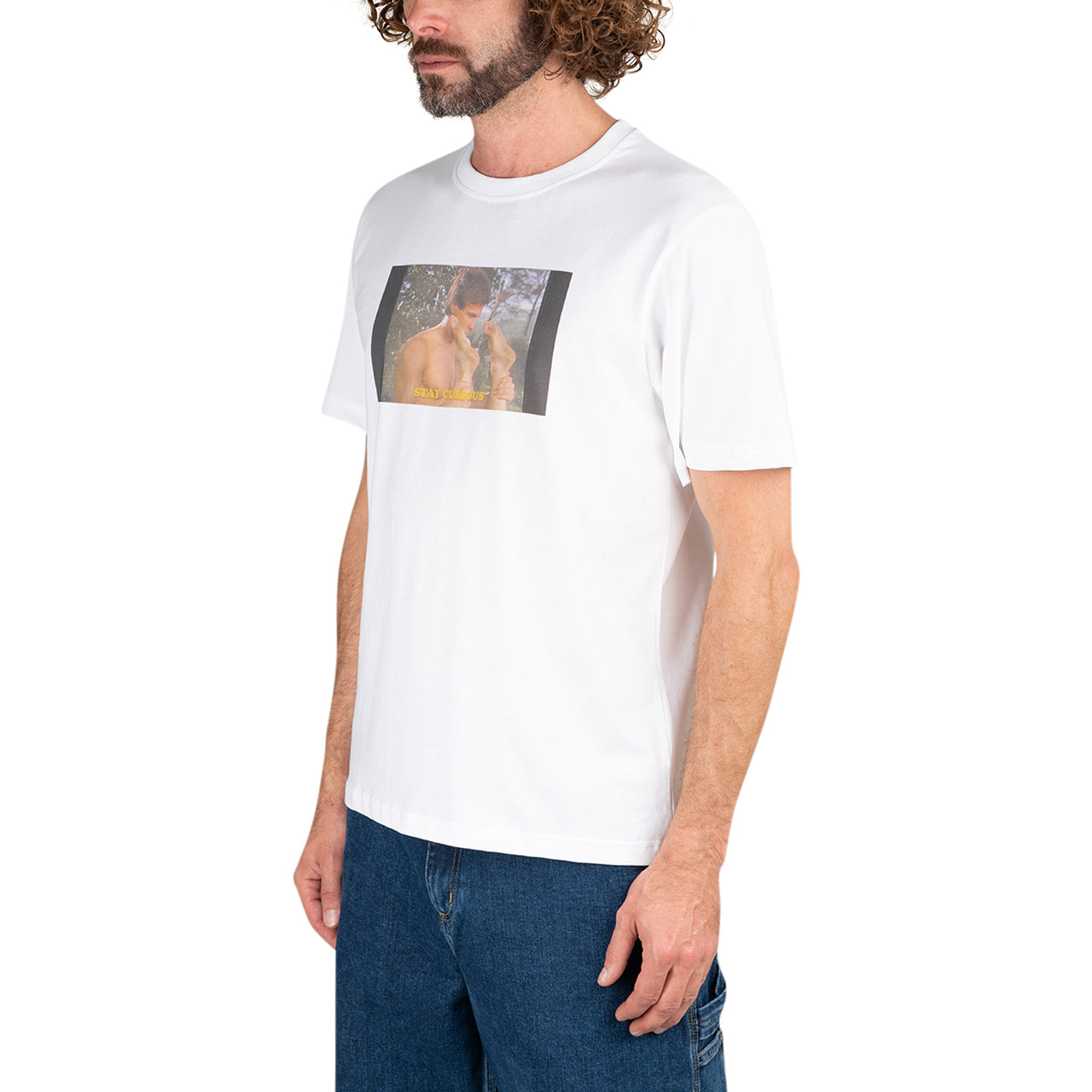 Carne Bollente Stay Curious T-Shirt (Weiß) - Allike Store